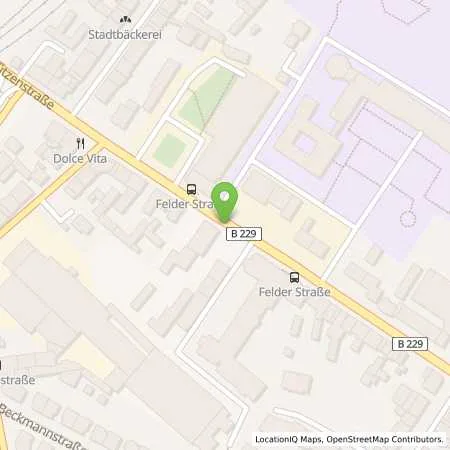 Standortübersicht der Tankstelle SVG Straßenverkehrsgen. Nordrhein eG in 42659 Solingen