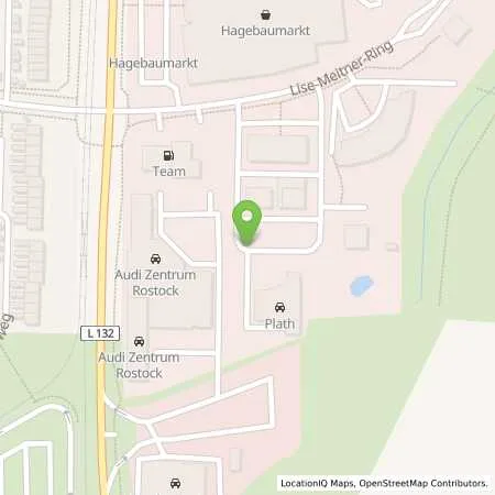 Standortübersicht der Tankstelle Esso Station Audi Zentrum Rostock in 18059 Rostock