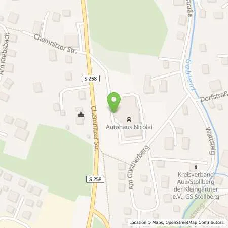 Standortübersicht der Tankstelle AUTOHAUS NICOLAI in 09366 Niederdorf