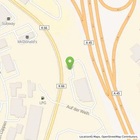 Standortübersicht der Tankstelle Propan - Gas Scheld in 35745 Herborn (West)