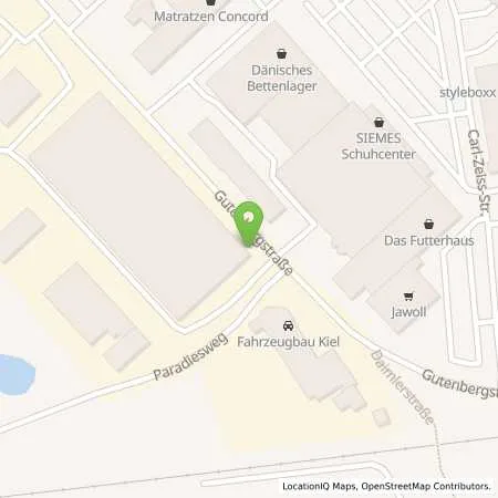 Standortübersicht der Tankstelle ESSO Schumacher / Ostsee & MV Gas GmbH in 24223 Schwentinental