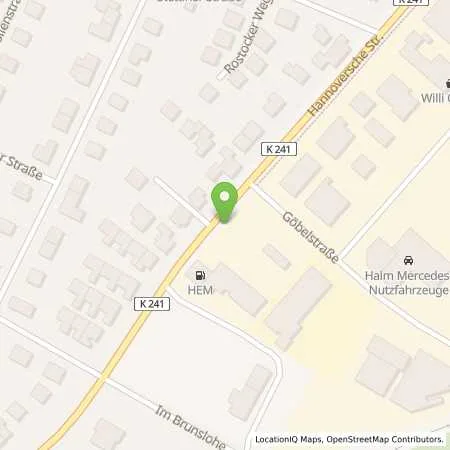 Standortübersicht der Tankstelle HEM-Tankstelle in 30890 Barsinghausen