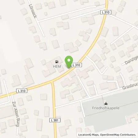 Standortübersicht der Tankstelle HEM Tankstelle in 30938 Burgwedel (Fuhrberg)