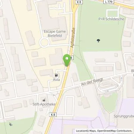 Standortübersicht der Tankstelle AVIA Tankstelle in 33611 Bielefeld