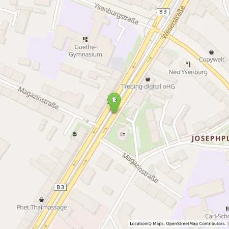 Standortübersicht der Tankstelle Grebe Tankzentrum Wesertor in 34125 Kassel