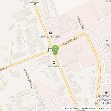 Standortübersicht der Tankstelle Autohaus Minrath GmbH & Co. KG in 47475 Kamp-Lintfort