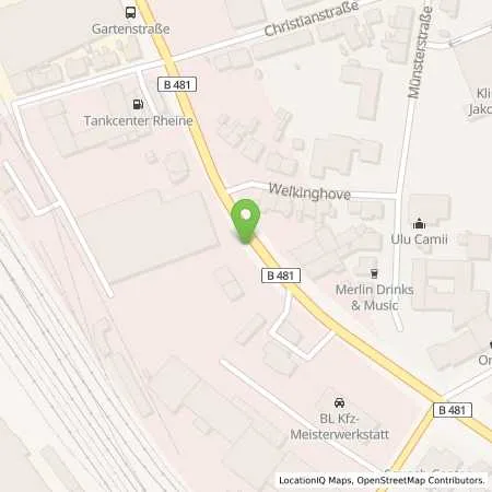 Standortübersicht der Tankstelle Lölfin Mineralöle GmbH in 48431 Rheine