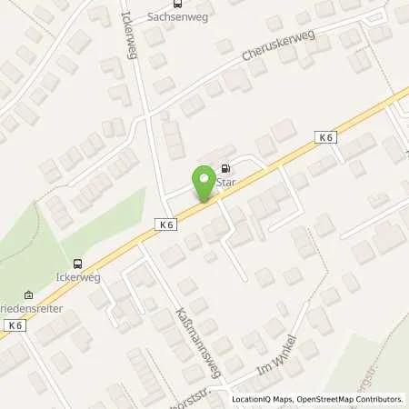 Standortübersicht der Tankstelle Star Tankstelle Osnabrück in 49086 Osnabrück