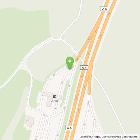 Standortübersicht der Autogas (LPG) Tankstelle: BAB-Tankstelle Aggertal Nord (ARAL) in 51491, Overath