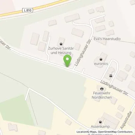 Standortübersicht der Tankstelle ARAL-Station Thygs in 59394 Nordkirchen