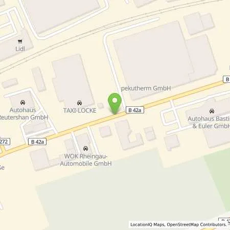 Standortübersicht der Tankstelle WOK Rheingau - Automobile (Mitsubishi) in 65366 Geisenheim