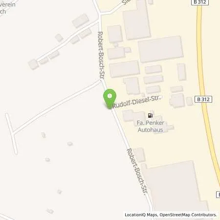 Standortübersicht der Tankstelle Fa. Penker Autohaus in 72585 Riederich