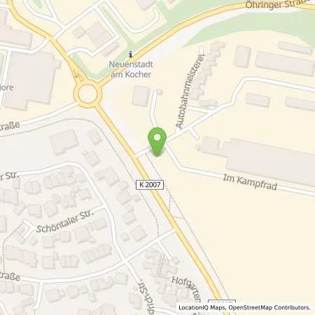 Standortübersicht der Tankstelle R&S Autoservice in 74196 Neuenstadt