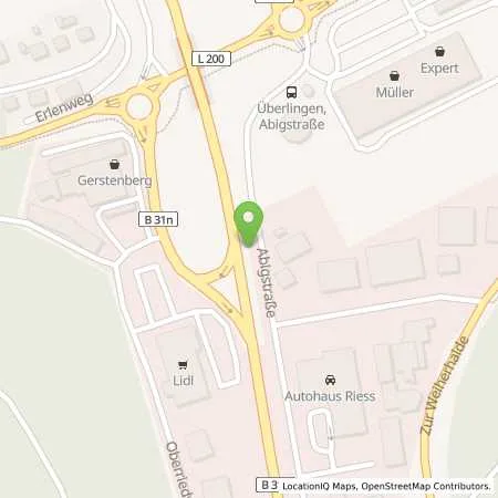 Standortübersicht der Tankstelle Evis AutoGas in 88662 Überlingen