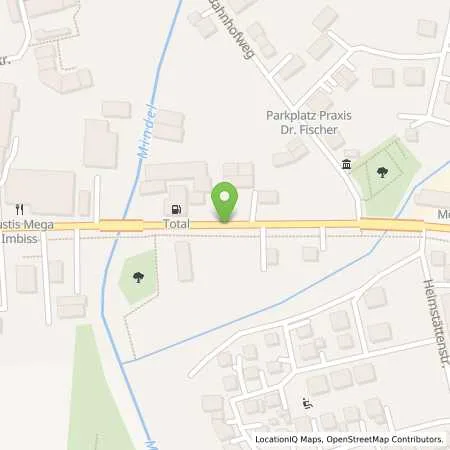 Standortübersicht der Tankstelle Total-Tankselle in 89331 Burgau