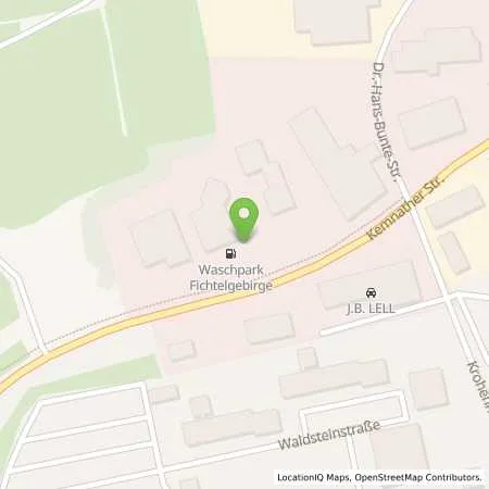 Standortübersicht der Tankstelle Waschpark Fichtelgebirge in 95632 Wunsiedel