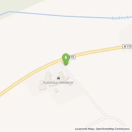 Standortübersicht der Tankstelle Autohaus Miederer in 96328 Küps (Oberlangenstadt)