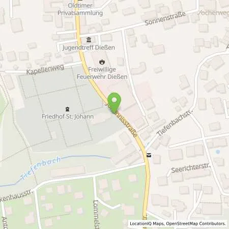 Standortübersicht der Tankstelle Autohaus Schürer GmbH & Co. KG (VW, Audi) in 86911 Dießen am Ammersee