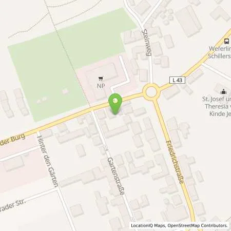 Standortübersicht der Tankstelle FA. ALFRED Schindler in 39356 Weferlingen b. Helmstedt