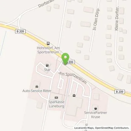 Standortübersicht der Tankstelle Star Tankstelle Behrendt in 21522 Hohnstorf