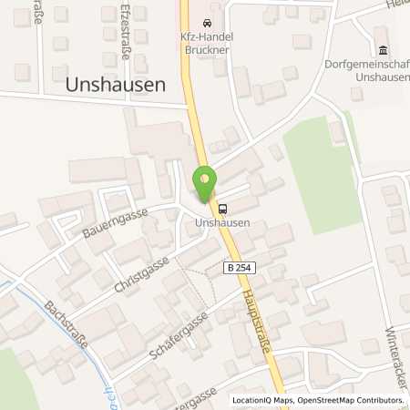 Standortübersicht der Autogas (LPG) Tankstelle: Westfalen-Tankstelle Martin Schaller in 34590, Wabern-Unshausen