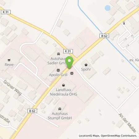 Standortübersicht der Tankstelle BFT Tankstelle Heinrich Schlitt OHG in 36272 Niederaula