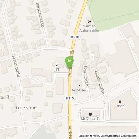 Standortübersicht der Tankstelle SCORE-Tankstelle in 26725 Emden