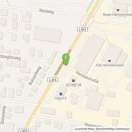 Standortübersicht der Tankstelle Score Tankstelle in 31275 Lehrte (Hämelerwald)