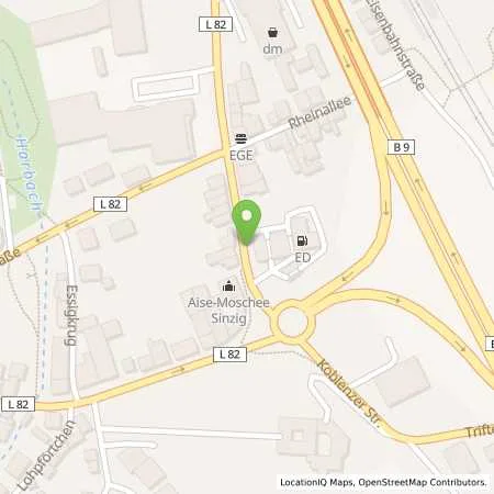 Standortübersicht der Tankstelle ED-Tankstelle Sinzig in 53489 Sinzig