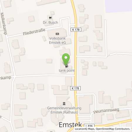 Standortübersicht der Autogas (LPG) Tankstelle: AVIA-Station Erwin Albers in 49685, Emstek