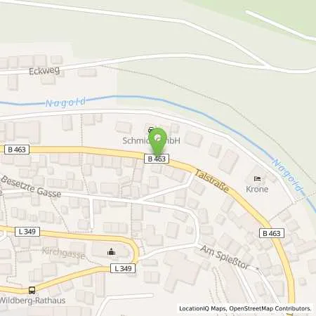 Standortübersicht der Tankstelle Auto-Schmidt GmbH (Subaru) in 72218 Wildberg