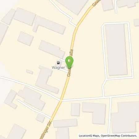 Standortübersicht der Tankstelle Mineralöl- u. Autogastankstelle Georg Wagner KG in 86637 Wertingen