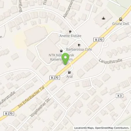 Standortübersicht der Tankstelle ARAL-Tankstelle Nikolic in 67661 Kaiserslautern-Hohenecken