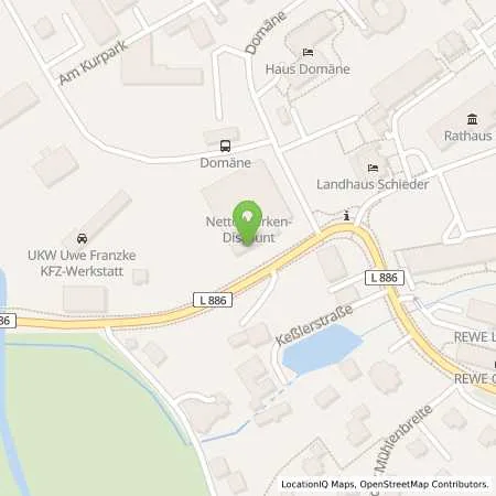 Standortübersicht der Tankstelle ARAL-Tankstelle Ute Koch in 32816 Schieder-Schwalenberg