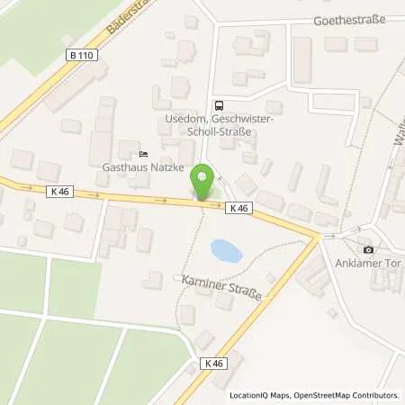 Standortübersicht der Tankstelle Esso Tankstelle Lothar Bunz in 17406 Usedom