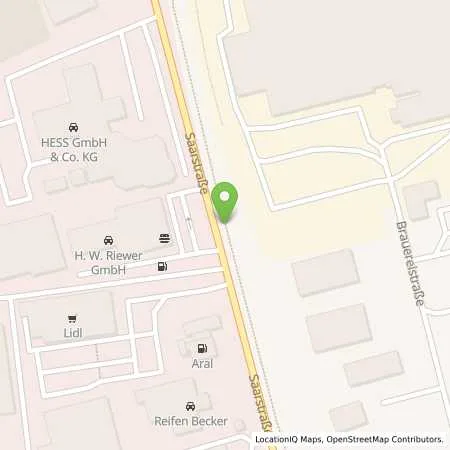 Standortübersicht der Tankstelle H. W. Riewer GmbH in 54634 Bitburg