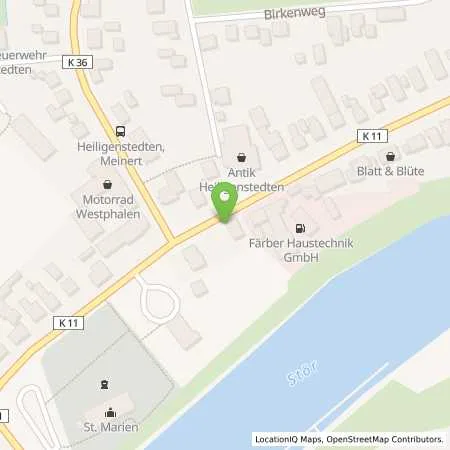 Standortübersicht der Tankstelle Färber Haustechnik GmbH in 25524 Heiligenstedten