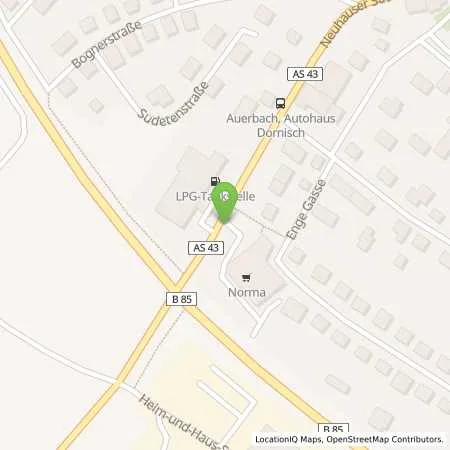 Standortübersicht der Tankstelle Autohaus Dornisch in 91275 Auerbach i. d. Oberpfalz