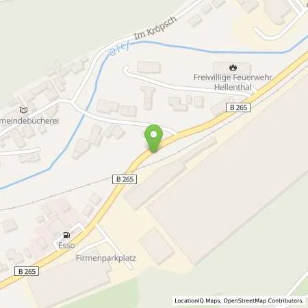 Standortübersicht der Tankstelle Esso Station Josef Kirch in 53940 Hellenthal