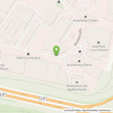 Standortübersicht der Tankstelle Bosch Service ATRAX in 41464 Neuss