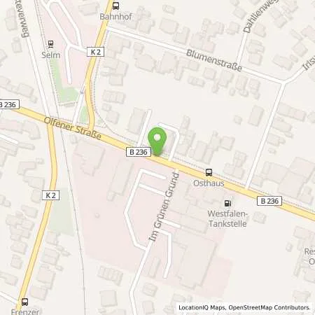 Standortübersicht der Tankstelle Westfalen-Tankstelle Angelika Kock in 59379 Selm