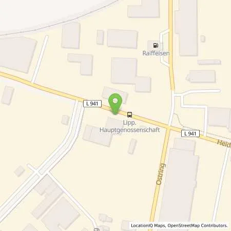 Standortübersicht der Tankstelle Raiffeisen Lippe-Weser AG Lage in 32791 Lage