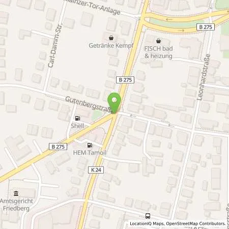 Standortübersicht der Tankstelle GO Tankstelle in 61169 Friedberg