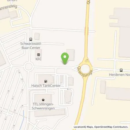 Standortübersicht der Tankstelle Haisch TankCenter in 78052 Villingen-Schwenningen