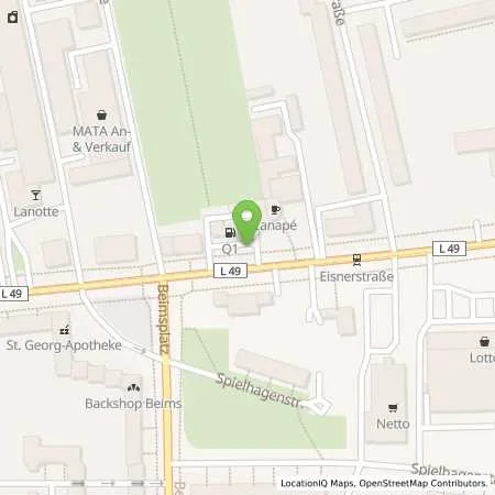 Standortübersicht der Tankstelle Q1 Tankstelle in 39110 Magdeburg