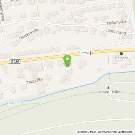 Standortübersicht der Tankstelle Reibert Mineralöle GmbH in 57319 Bad Berleburg