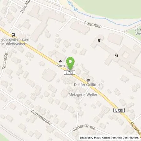 Standortübersicht der Tankstelle Tankstelle Heupel in 57234 Wilnsdorf