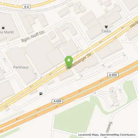 Standortübersicht der Tankstelle Autohaus Hoock in 68519 Viernheim