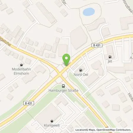 Standortübersicht der Tankstelle Nordoel-Tankstelle in 25337 Elmshorn