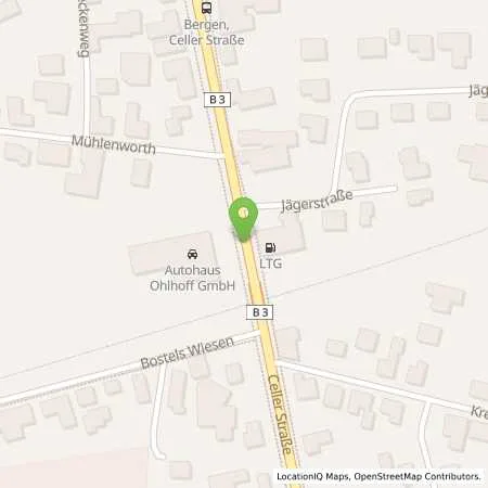 Standortübersicht der Tankstelle LTG Tankstelle in 29303 Bergen
